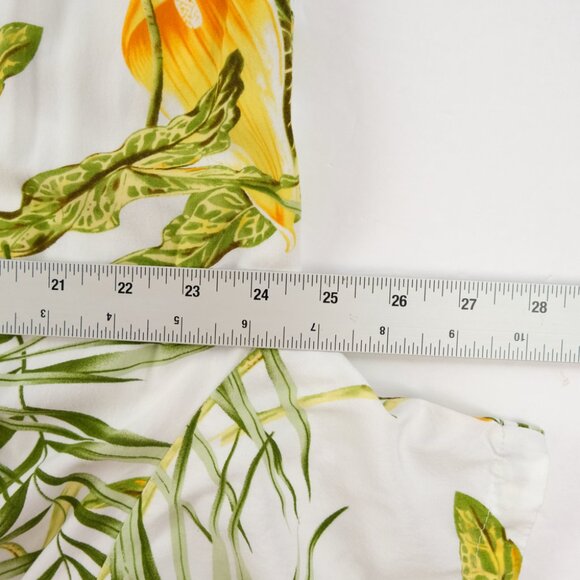 Two Palms Mens Hawaiian Shirt Large Rayon Button Up White Tropical Vacation - Picture 4 of 5